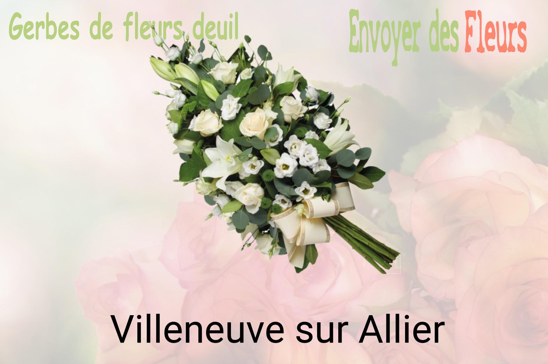 Gerbe de fleurs de deuil livrée à Villeneuve-sur-Allier